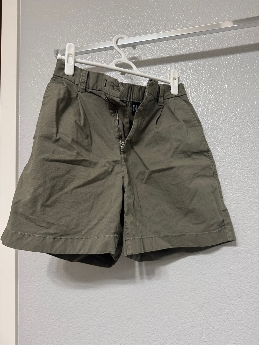 GAP Olive Green High-Rise Bermuda Shorts
